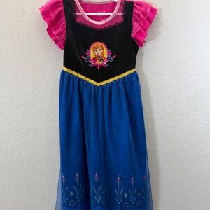 Girls Blue & Pink Princess Dress with Character Patch